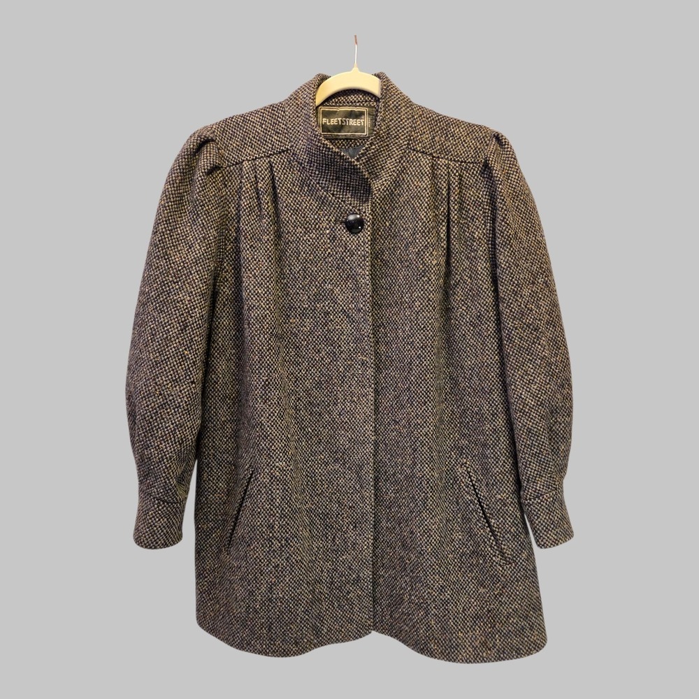 Vintage Fleetstreet Tweed Wool Blend Coat‎ 16W